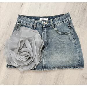 Madonna & Co Denim & Floral Skort